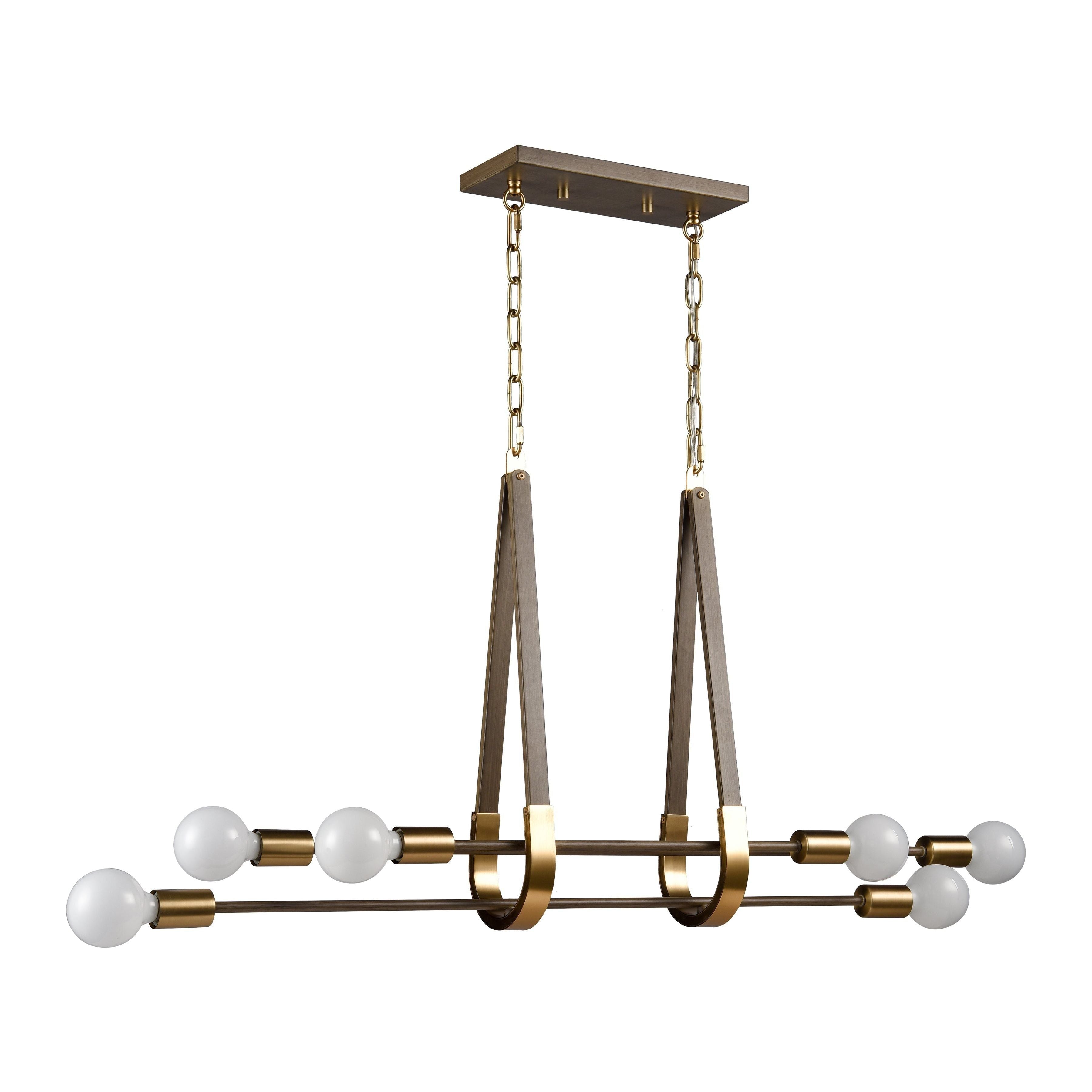 Sabine 42" Wide 6-Light Linear Chandelier