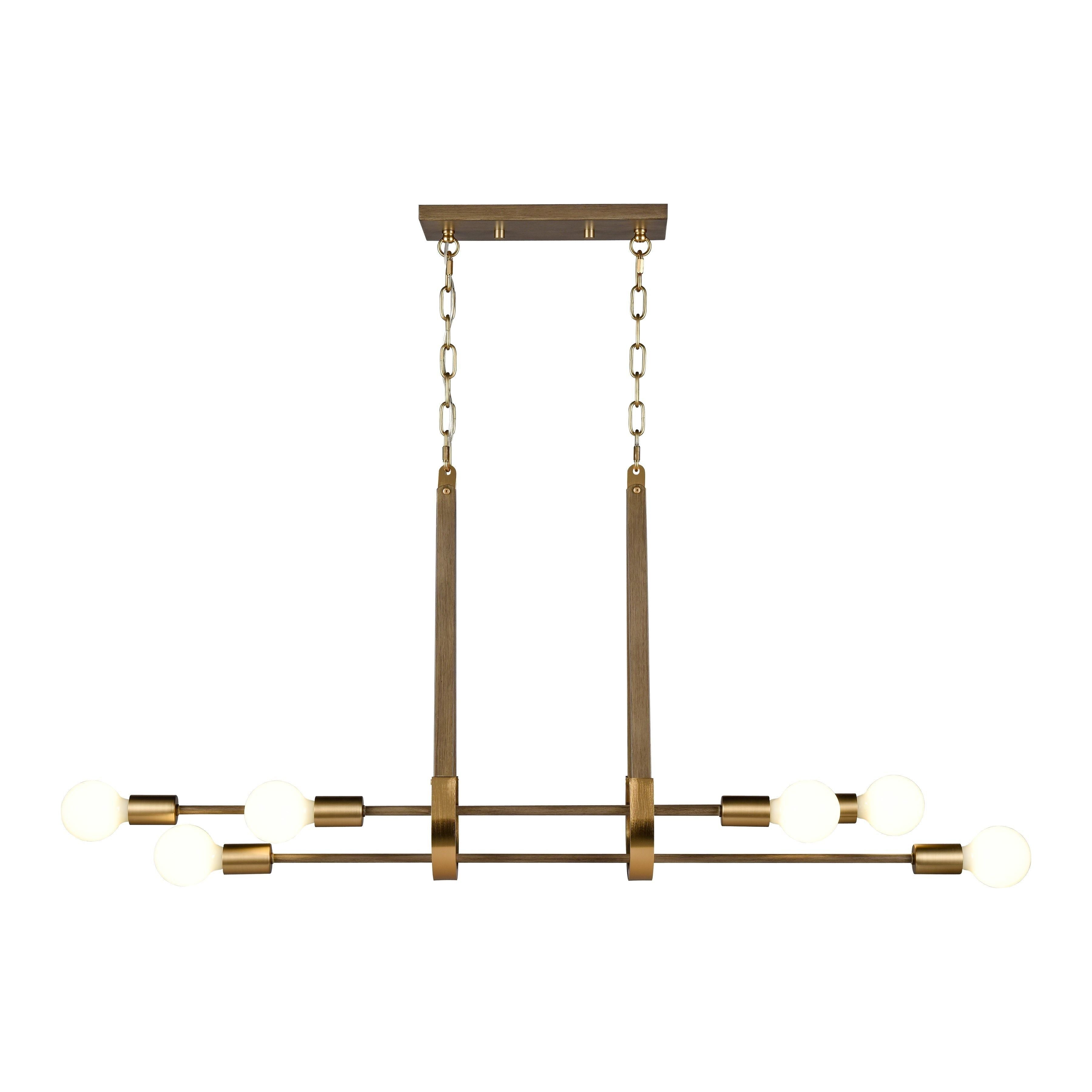 Sabine 42" Wide 6-Light Linear Chandelier