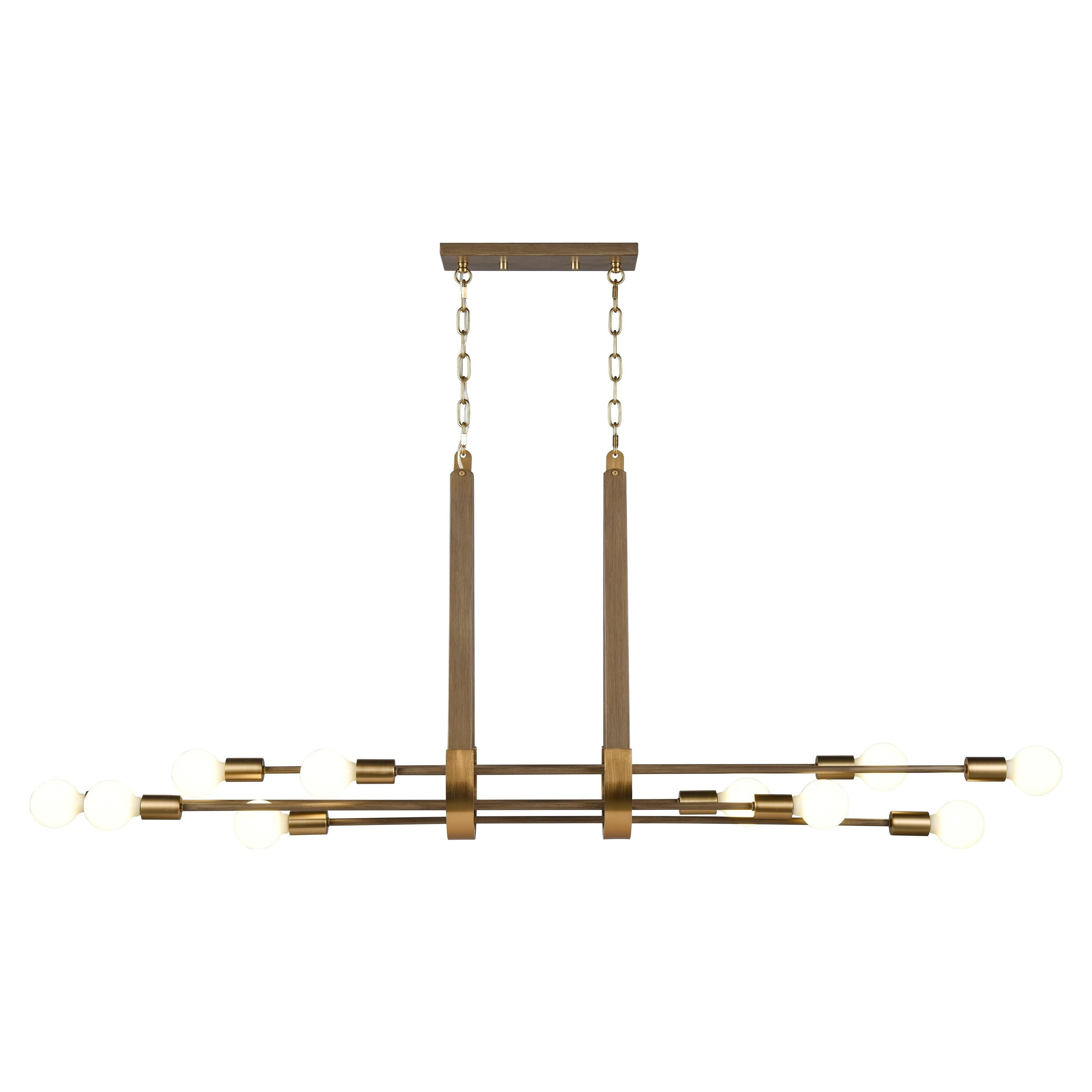 Sabine 58" Wide 10-Light Linear Chandelier