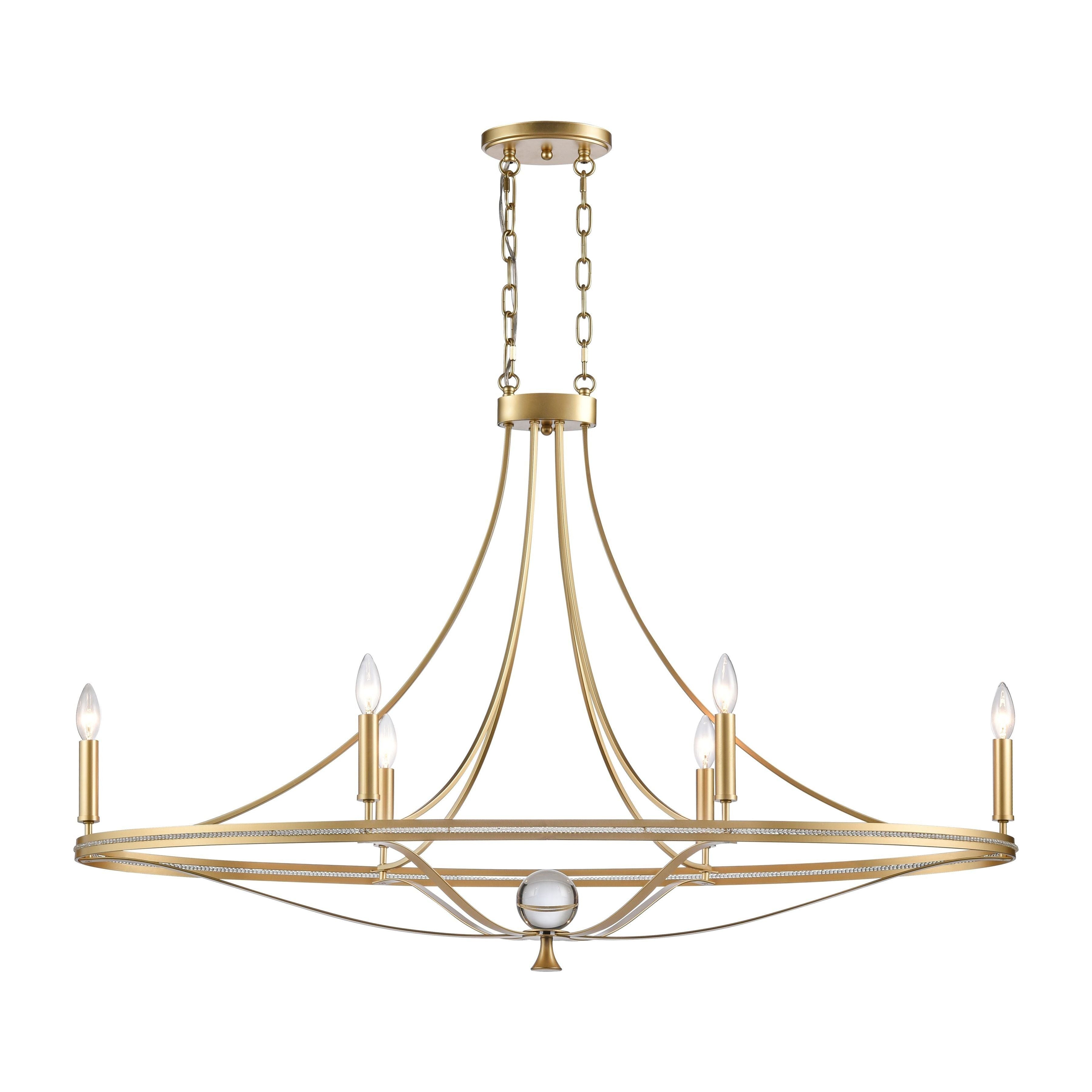 Noura 46.5" Wide 6-Light Linear Chandelier