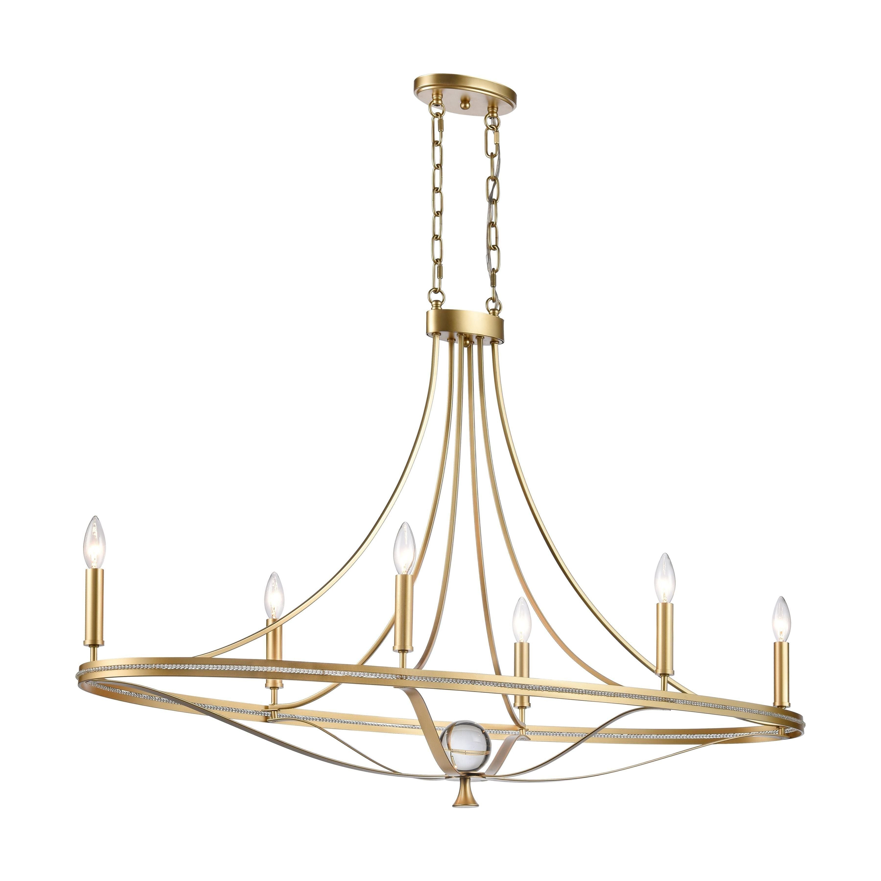 Noura 46.5" Wide 6-Light Linear Chandelier