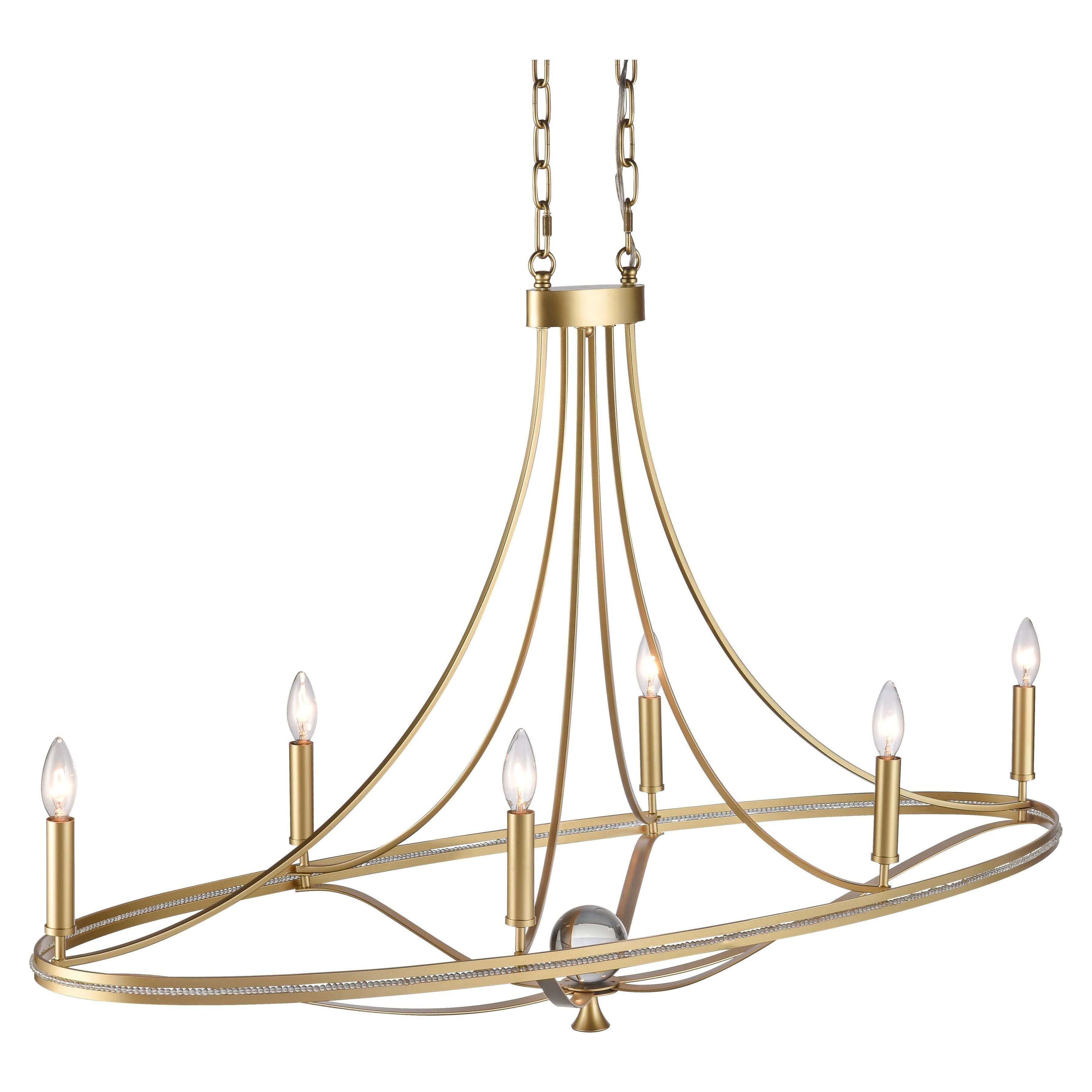 Noura 46.5" Wide 6-Light Linear Chandelier