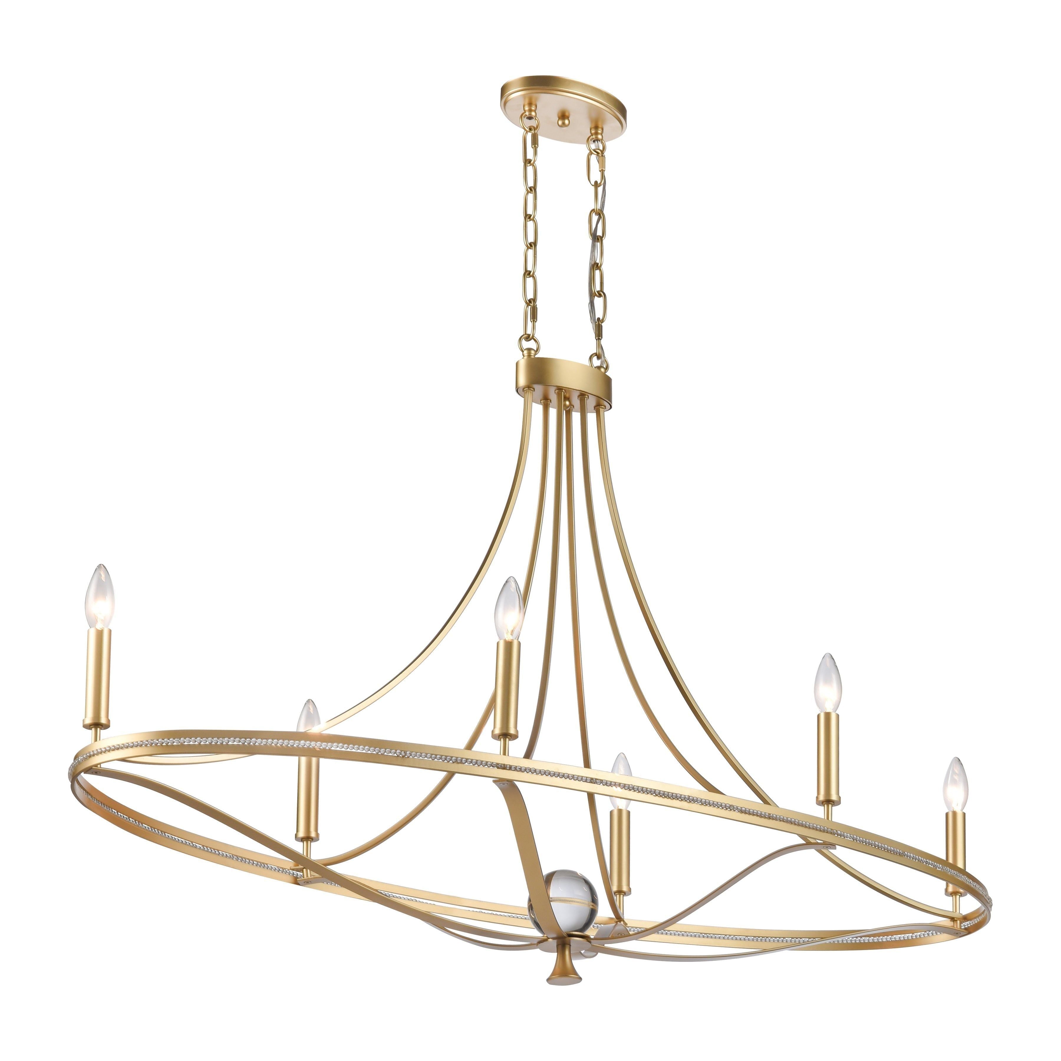 Noura 46.5" Wide 6-Light Linear Chandelier