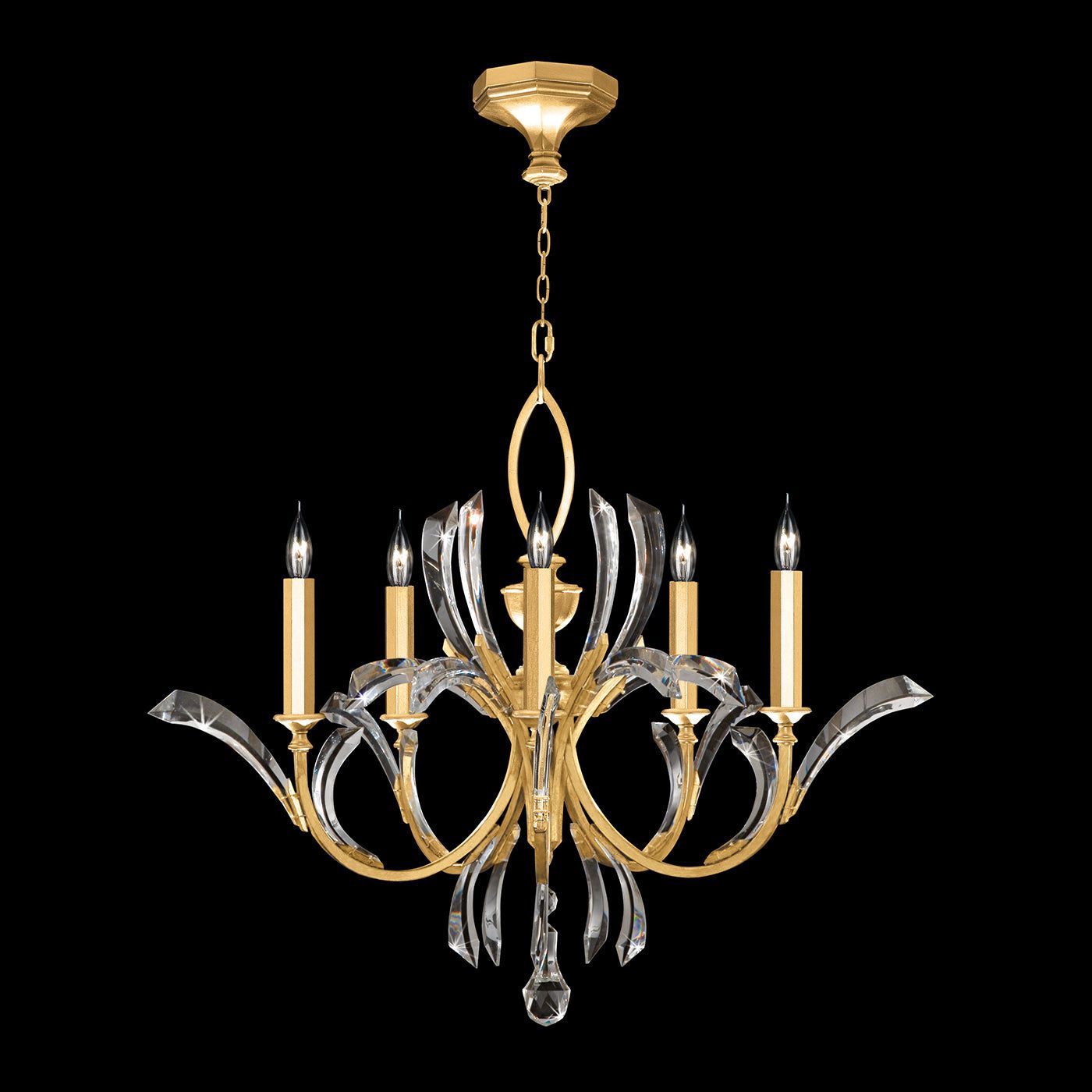 Beveled Arcs 36" Round Chandelier