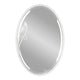 Beveled Oval Mirror with Leaf