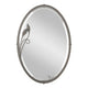 Beveled Oval Mirror with Leaf