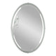 Beveled Oval Mirror with Leaf