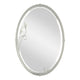 Beveled Oval Mirror with Leaf