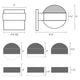 REALS Downlight LED Sconce with Plate Cap and Dome Lens