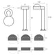 REALS 16" LED Bollard with Dome Cap and Dome Lens