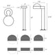 REALS 22" LED Bollard with Plate Cap and Dome Lens
