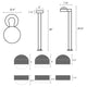 REALS 28" LED Bollard with Dome Cap and Dome Lens