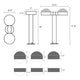 REALS 16" LED Double Bollard with Dome Cap and Cylinder Lens