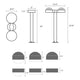 REALS 22" LED Double Bollard with Dome Cap and Plate Lens