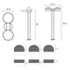 REALS 28" LED Double Bollard with Dome Cap and Dome Lens