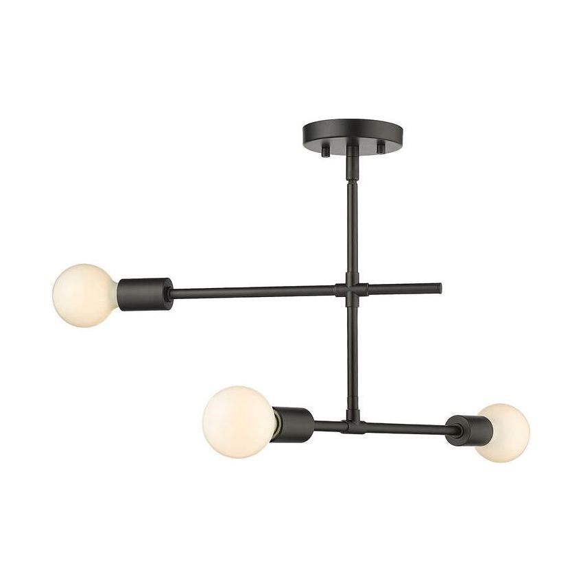 Modernist 3-Light Semi Flush Mount