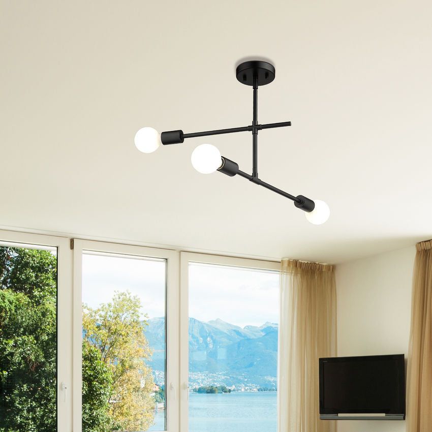 Modernist 3-Light Semi Flush Mount