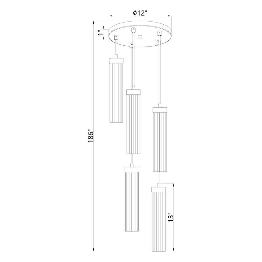 Beau 5-Light Chandelier