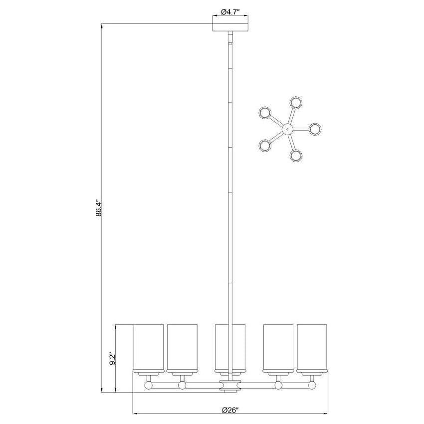 Thayer 5-Light Chandelier