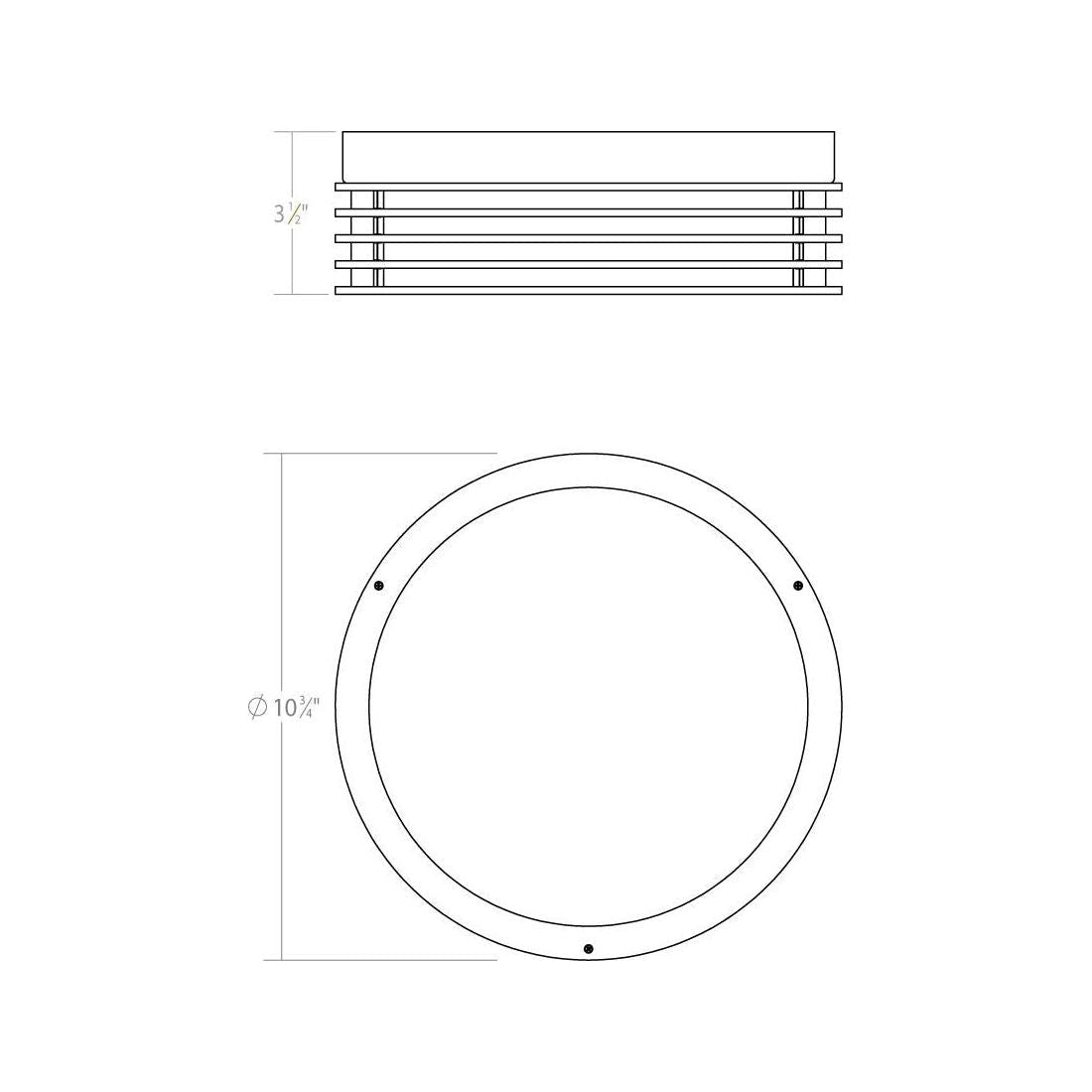 Marue 10" Round LED Surface Mount