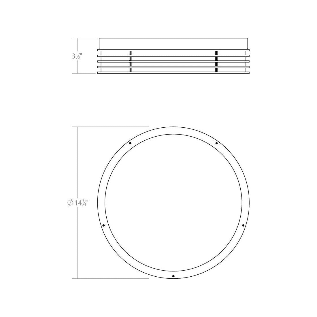 Marue 14" Round LED Surface Mount