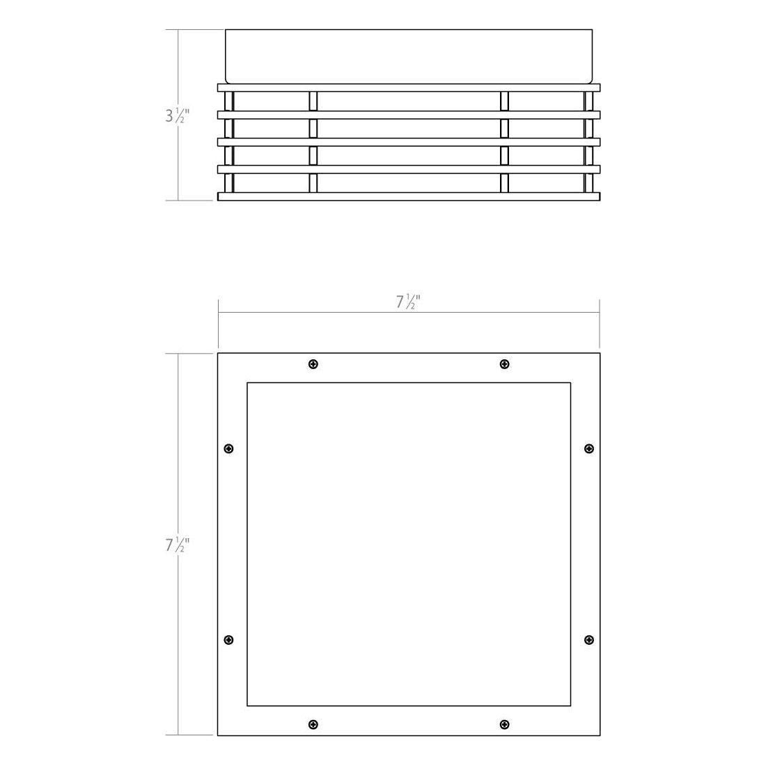 Marue 7" Square LED Surface Mount