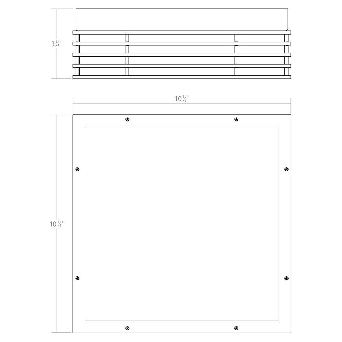 Marue 10" Square LED Surface Mount