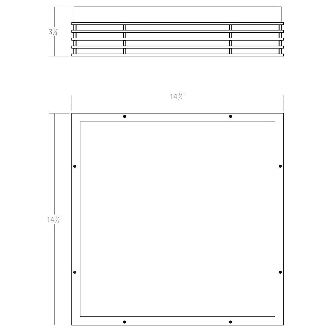 Marue 14" Square LED Surface Mount