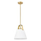 Z-Studio 12.5" 1-Light Linen Pendant