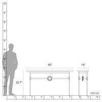 Equus Wood Top Console Table