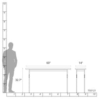 Senza Wood Top Console Table