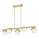 Realm Sphere 5-Light Linear Chandelier
