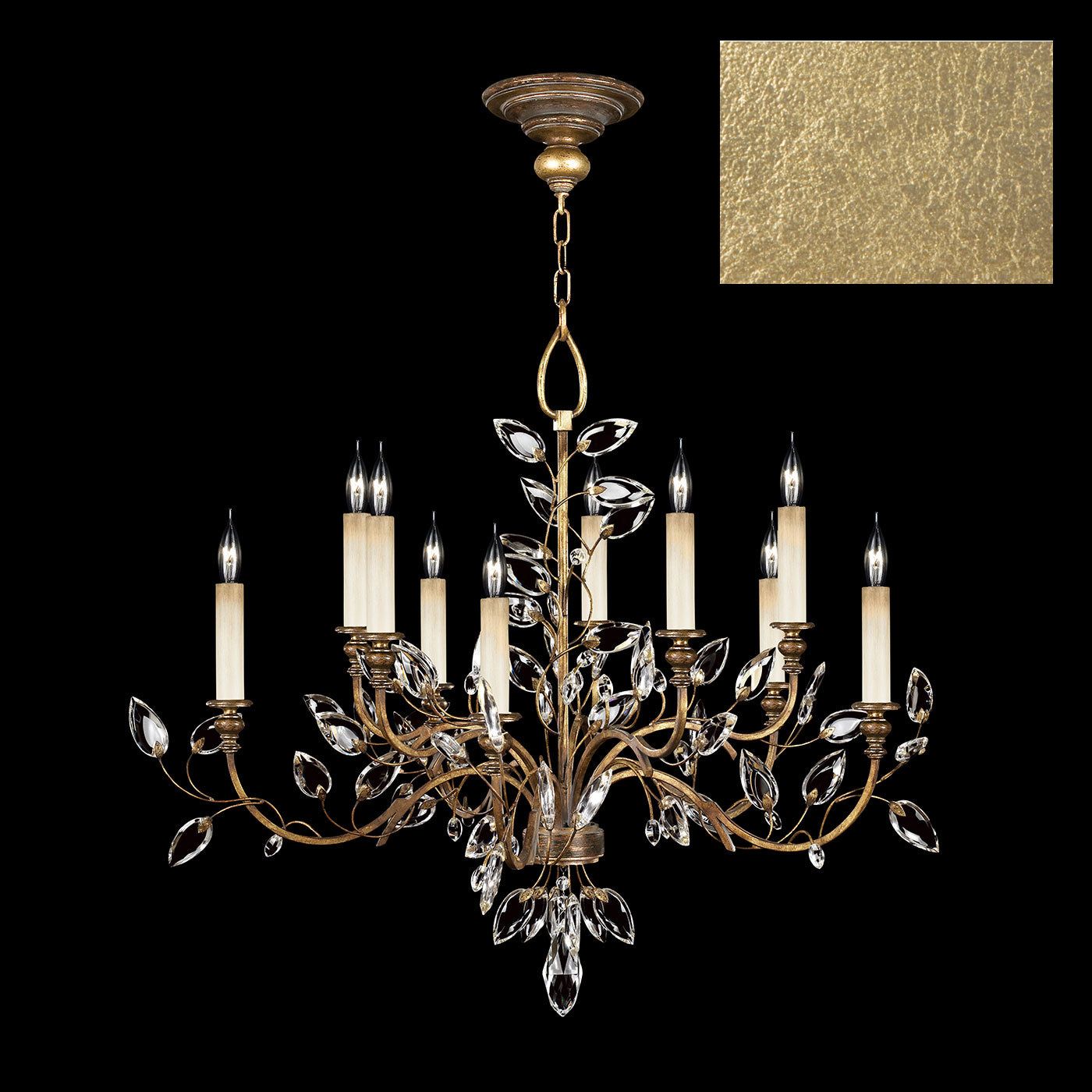 Crystal Laurel 43" Round Chandelier