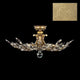 Crystal Laurel 28" Round Semi Flush Mount