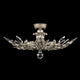 Crystal Laurel 28" Round Semi Flush Mount