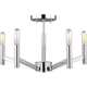 Vector Five Light Semi Flush Mount
