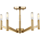 Vector Five Light Semi Flush Mount