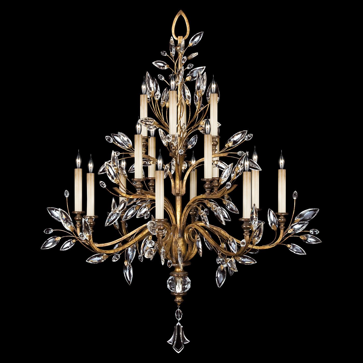 Crystal Laurel 45" Round Chandelier