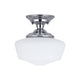 Academy One Light Semi-Flush Mount