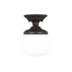 Academy One Light Semi-Flush Mount