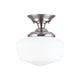 Academy One Light Semi-Flush Mount