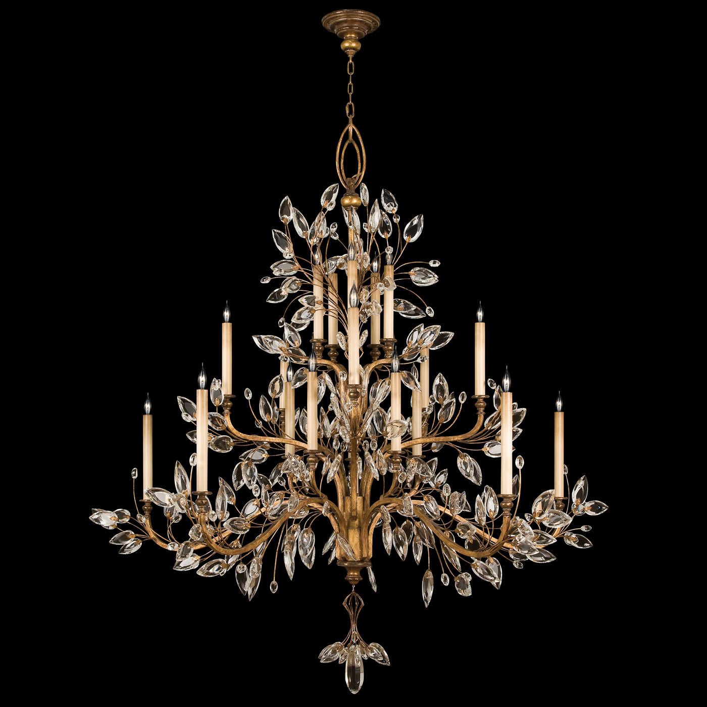 Crystal Laurel 75" Round Chandelier