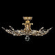 Crystal Laurel 28" Round Semi Flush Mount