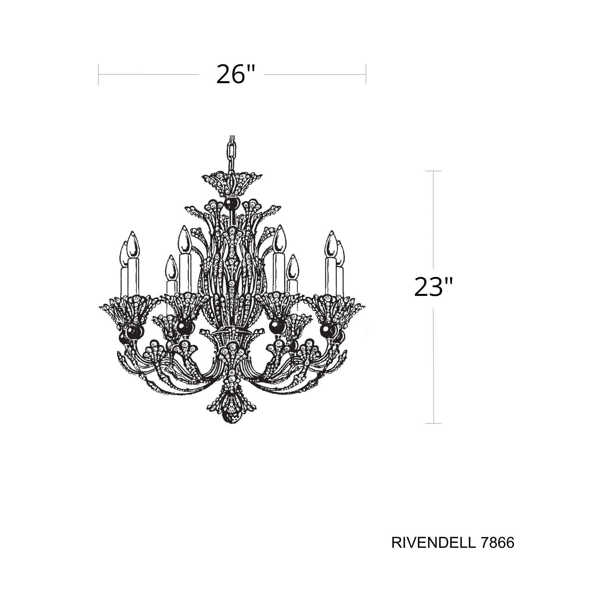 Rivendell 8-Light Chandelier