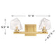 Castello 2-Light Bathroom Vanity Light