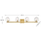 Castello 4-Light Bathroom Vanity Light
