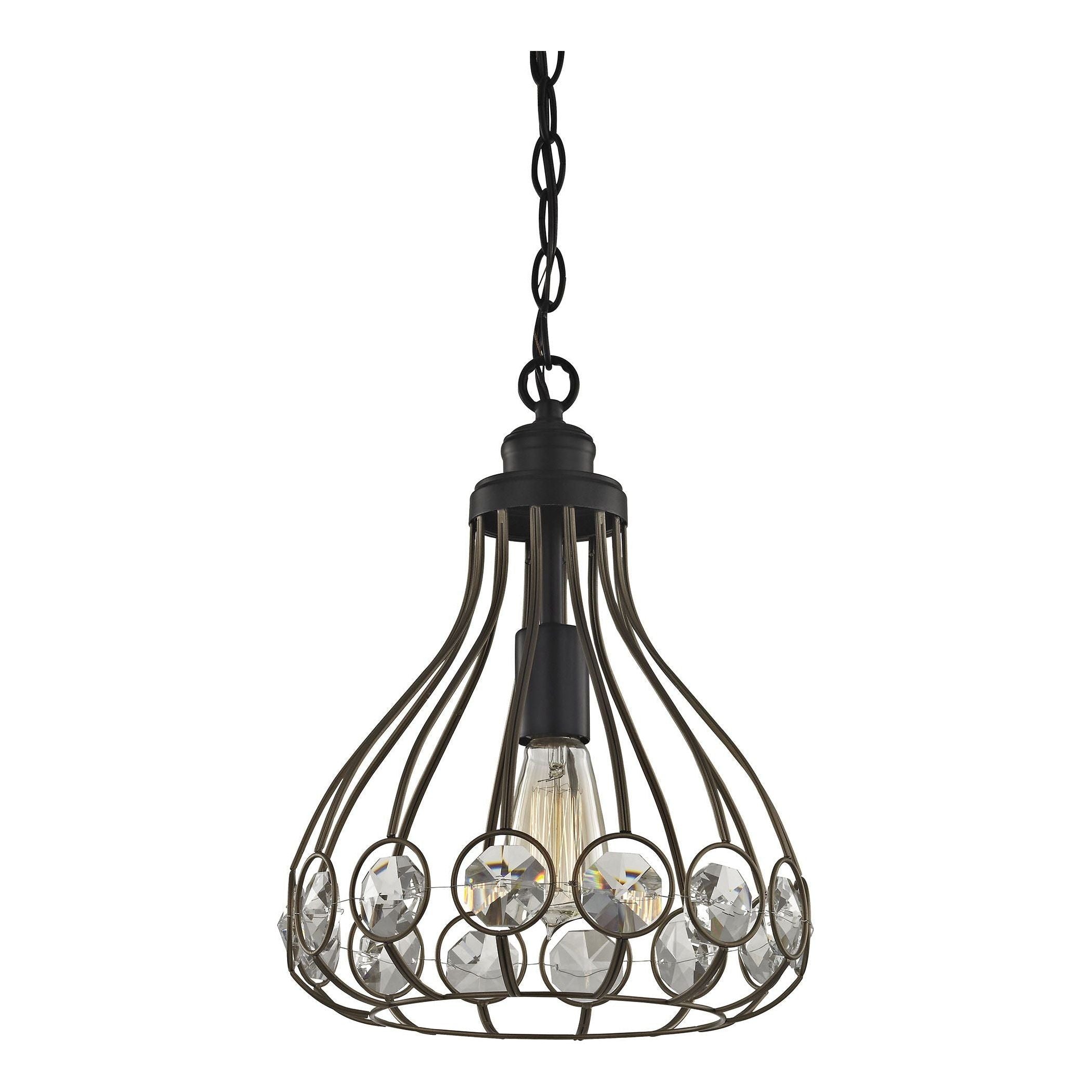 Crystal Web 11" Wide 1-Light Mini Pendant