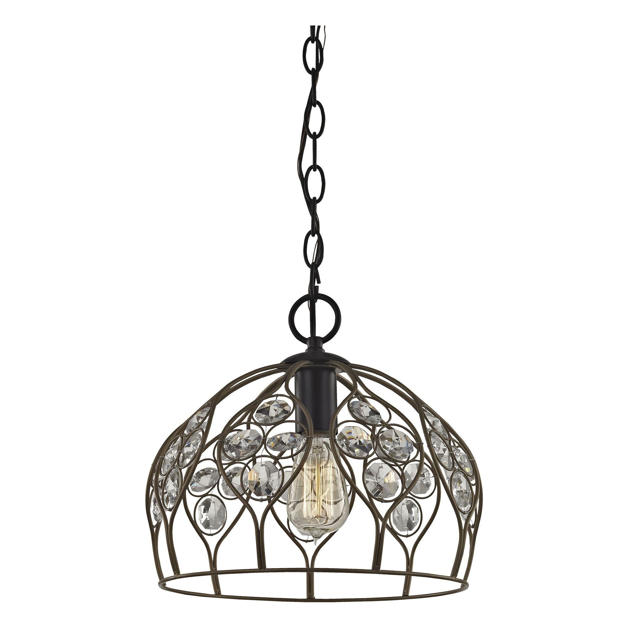 Crystal Web 11" Wide 1-Light Mini Pendant