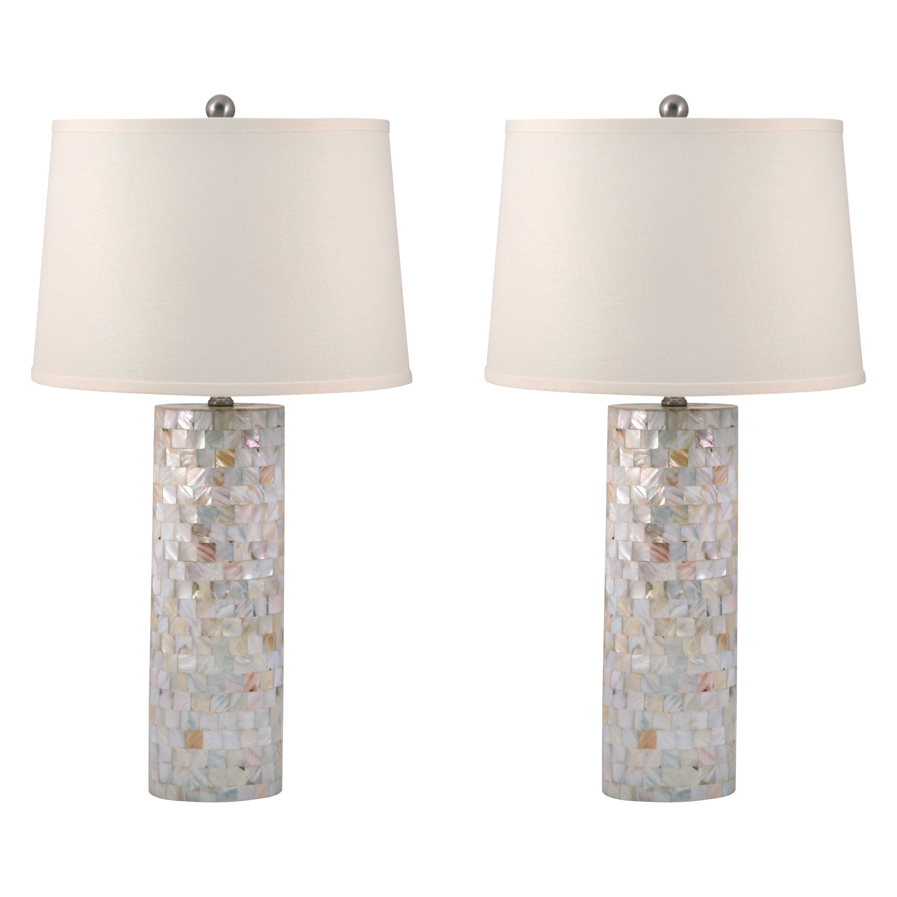 Mother of Pearl 28" High 2-Light Table Lamp (Set of 2)