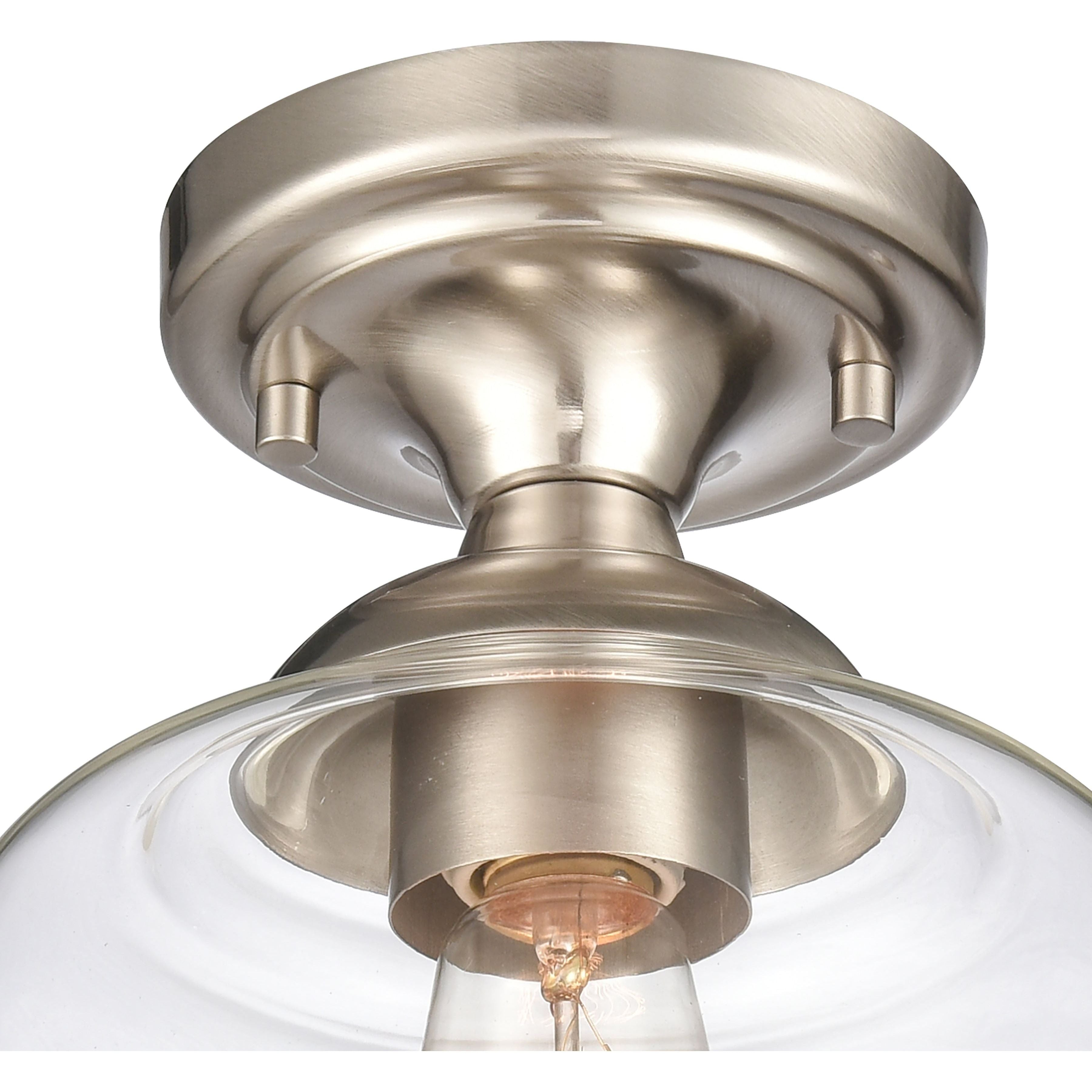 Agnes 8" Wide 1-Light Semi Flush Mount